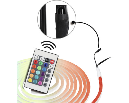 LED-Streifen mit Fernbedienung zur Steuerung von Lichteffekten