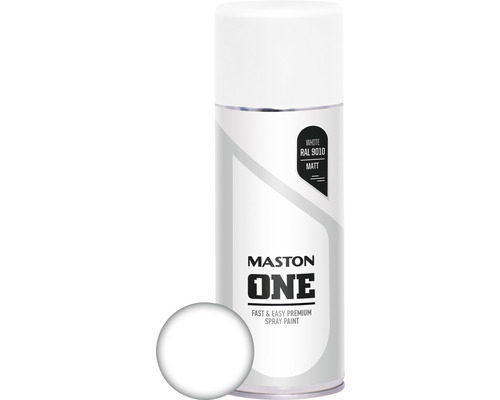 Laque à pulvériser ONE Maston mat blanc 400 ml
