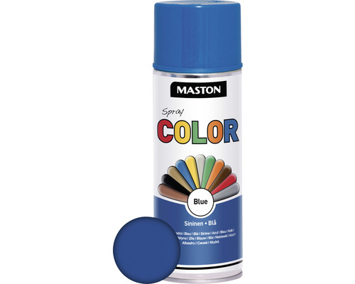 Laque à pulvériser Color Maston brillant bleu 400 ml Bombe aérosol Maston avec la désignation de couleur Bleu