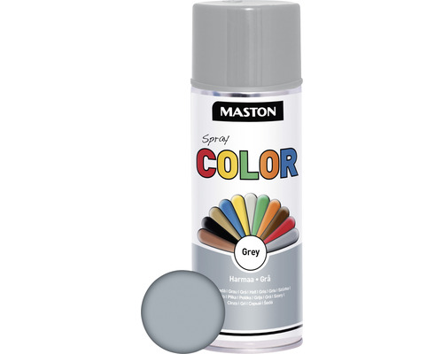 Laque à pulvériser Color Maston brillant gris 400 ml Bombe aérosol Maston, peinture grise