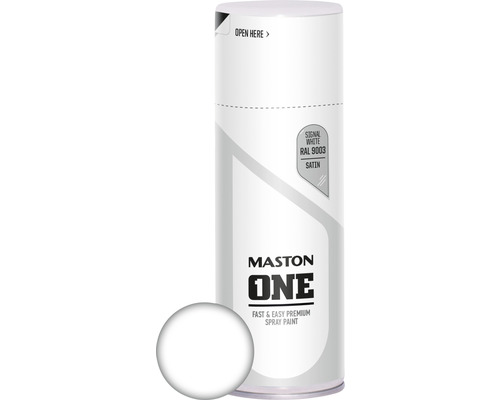 Peinture aérosol Maston ONE Satin RAL 9003 400 ml