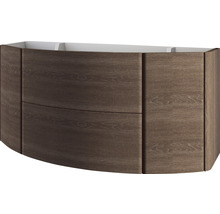 Waschtischunterschrank Baden Haus Eden BxHxT 121 x 55 cm x 51 cm Frontfarbe eiche dunkel holzdekor