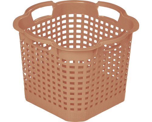 Panier de jardin panier multi-usages en plastique 40 x 40 x 29,5 cm orange