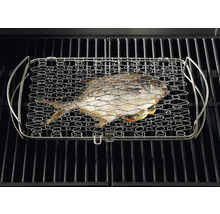 Support pour poisson et légumes Support pour grillades Panier de barbecue Weber grand modèle-thumb-5