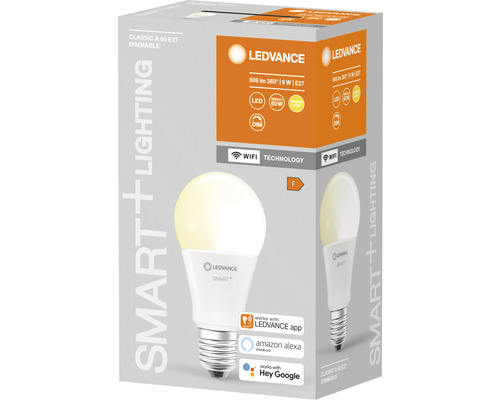 Lampe LED Ledvance Smart+ E27 9 watts dans son emballage