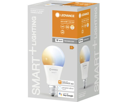 Ampoule LEDVANCE Smart Plus Classic A 100 E27 dans son emballage