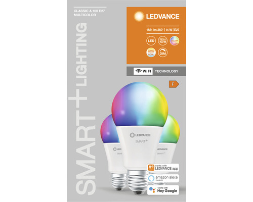 LEDVANCE Multicolor LED Lampe Classic A 100 E27, 14 Watt