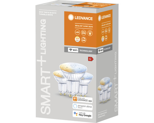 LEDVANCE Smart Plus Lighting Spot PAR16 50 GU10 Tunable White Verpackung