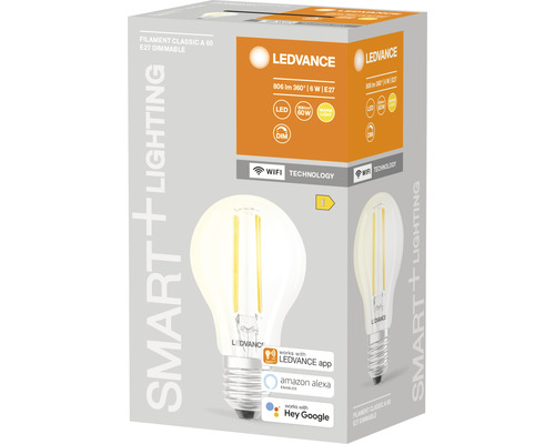 LEDVANCE Filament Classic A 60 E27 dimmbare Glühbirne in Verpackung
