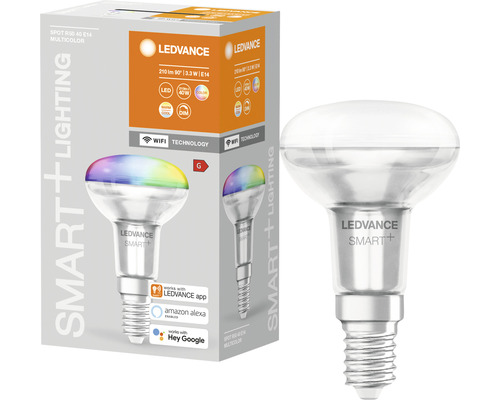 Ampoule réflecteur Ledvance Smart WIFI multicolore à intensité lumineuse variable R50 E14/3W(60W) mat 210 lm 2700 K blanc chaud + RGBW