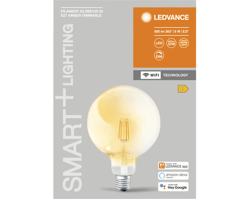 LEDVANCE Filament Globe125 53 E27 dimmbare LED Lampe