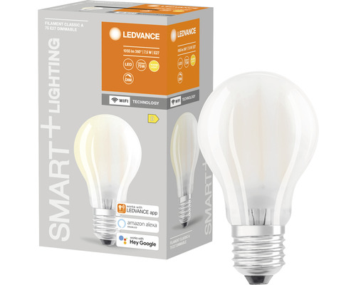 Ledvance Smart WIFI Filament Classic LED-Lampe dimmbar A75 E27/7,5W(75W) matt 1055 lm 2700 K warmweiß