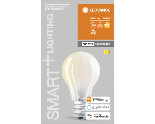 LEDVANCE Filament Classic A 75 E27 Lampe LED à filament variable