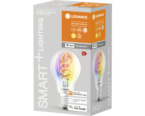 LEDVANCE Multicolor Lampe mit E27 Fassung in Produktverpackung