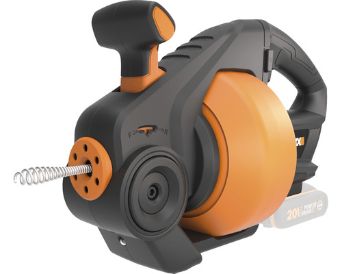 Spirale de nettoyage de tuyaux sur batterie WORX 20V 7mm/7,6m WX891.9, sans batterie ni chargeur