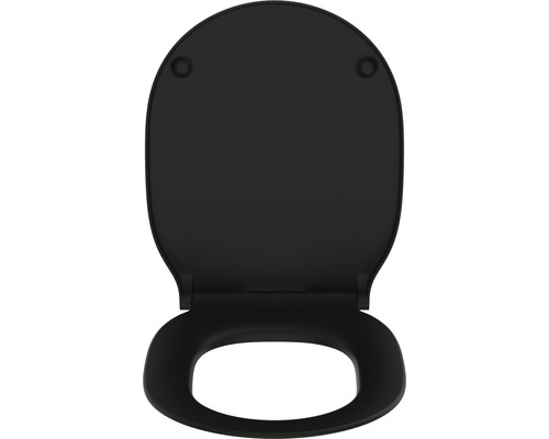 Schwarzer Toilettensitz
