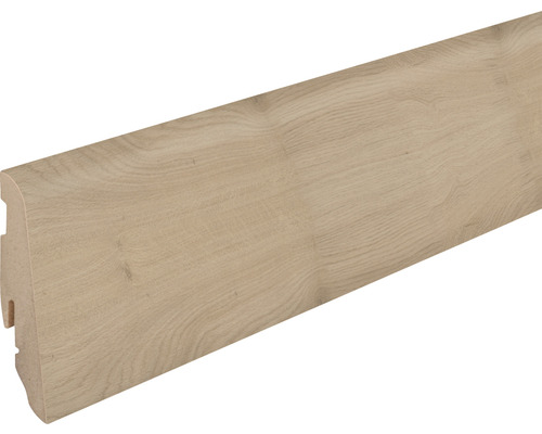 Sockelleiste FU060L Licht Eiken FOEI63V foliert 2400 x 58 x 19 mm Fußleiste aus Holz