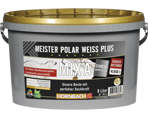 Eimer Polar Weiss Plus Meister Farbe, 5 Liter