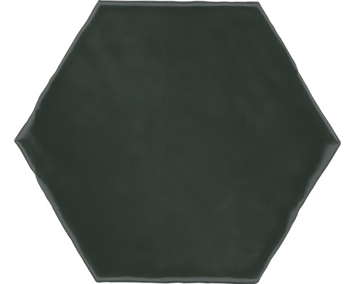 Dalle hexagonale en grès Artisan 15 x 17,5 cm Verde brillant