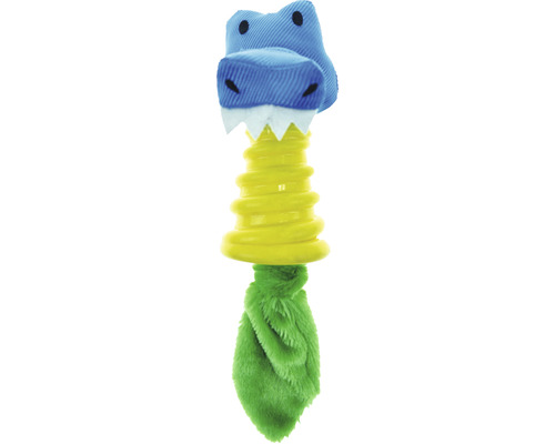 Jouet pour chien alligator ou zèbre 25 x 8 x 7 cm choix de couleurs aléatoire Jouet pour chien crocodile avec peluche et plastique