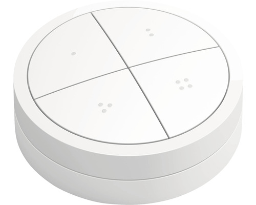 Runder, weißer Smart Home Schalter mit vier Tasten