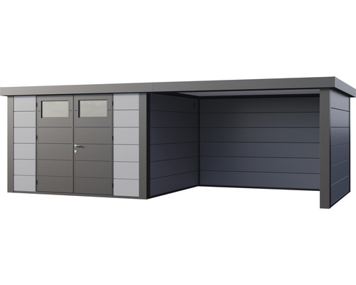 Abri de jardin avec auvent pour ranger outils et meubles de jardin