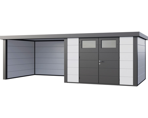 Abri de jardin avec espace couvert pour outils de jardin et plus d''espace de rangement