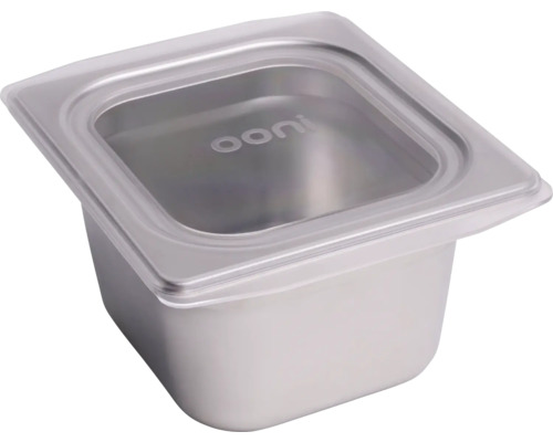 Edelstahlbehälter mit transparentem Deckel