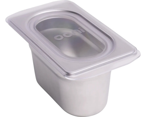 Edelstahlbehälter mit Deckel für die Pizzazubereitung