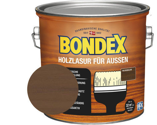 Lasure pour bois BONDEX noyer 2,5 l