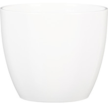 Pot de fleurs blanc en céramique