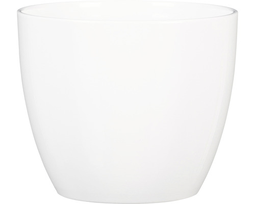 Pot de fleurs blanc en céramique