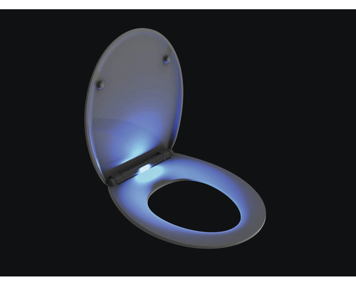 Abattant WC form & style Maui blanc avec frein de chute et éclairage LED