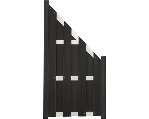 Élément de clôture GroJa Merano BPC 84,3 x 180/90 cm anthracite