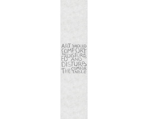 Papier peint panoramique intissé 33277 Natural Opulence by Felix Diener écriture gris argent 1 pce 70 x 330 cm