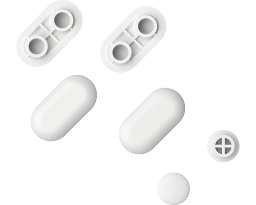 Verschiedene Möbelgleiter aus Kunststoff