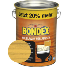 Lasure bois extérieur Bondex chêne clair, avec 20 pour cent de contenu en plus, pour une protection résistante aux intempéries.