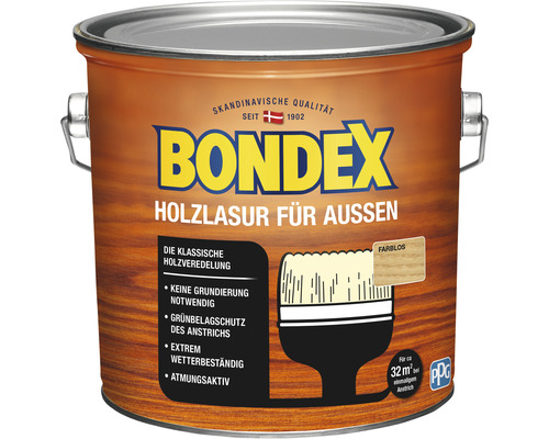 Lasure pour bois incolore BONDEX 2,5 l