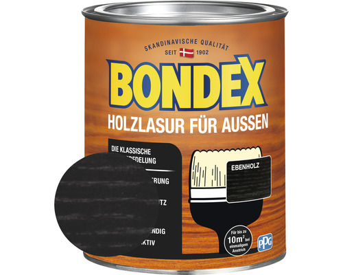Lasure pour bois BONDEX bois d'ébène 750 ml