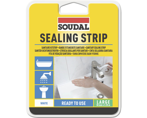 Soudal Sanitär-Dichtungsstreifen selbstklebend 3,35 m x 38 mm - HORNBACH  Luxemburg