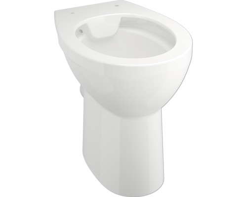 Cuvette WC à poser avec abattant blanc – Hauteur confortable