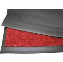 Tapis de propreté avec fibres textiles et bordure en caoutchouc