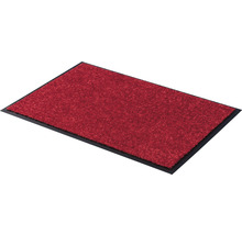 Tapis rouge avec bordure noire