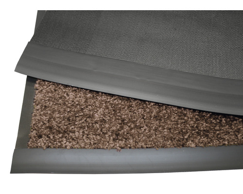 Tapis de propreté avec poils et bordure en caoutchouc