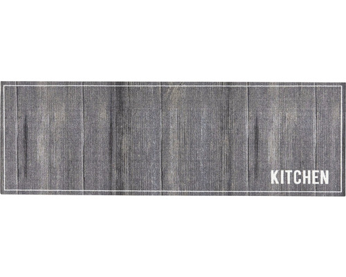 Paillasson anti-salissures Cook&Wash kitchen wood anthra 50x150 cm