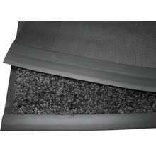 Tapis anti-salissures avec surface textile et bordure en caoutchouc