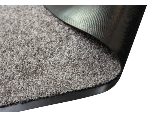 Tapis gris avec envers en caoutchouc