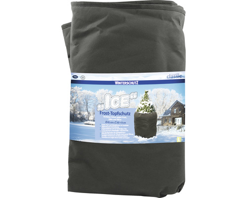 Protection hivernale protection des pots L ICE h 50 ø 45 cm 70 g/m2 noir, protection contre le gel
