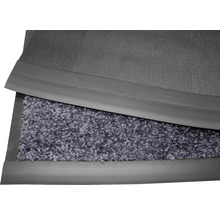 Tapis anti-salissures avec surface textile et bordure en caoutchouc