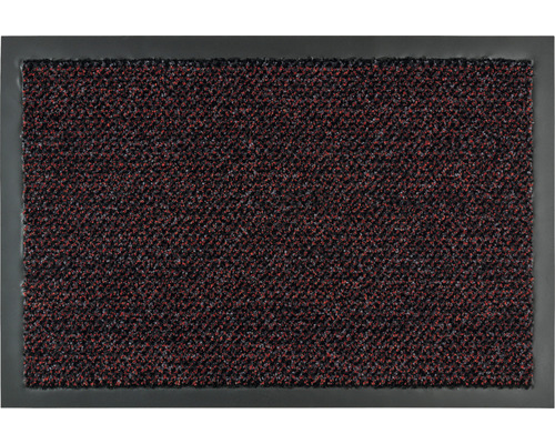 Paillasson avec surface textile et bordure en caoutchouc